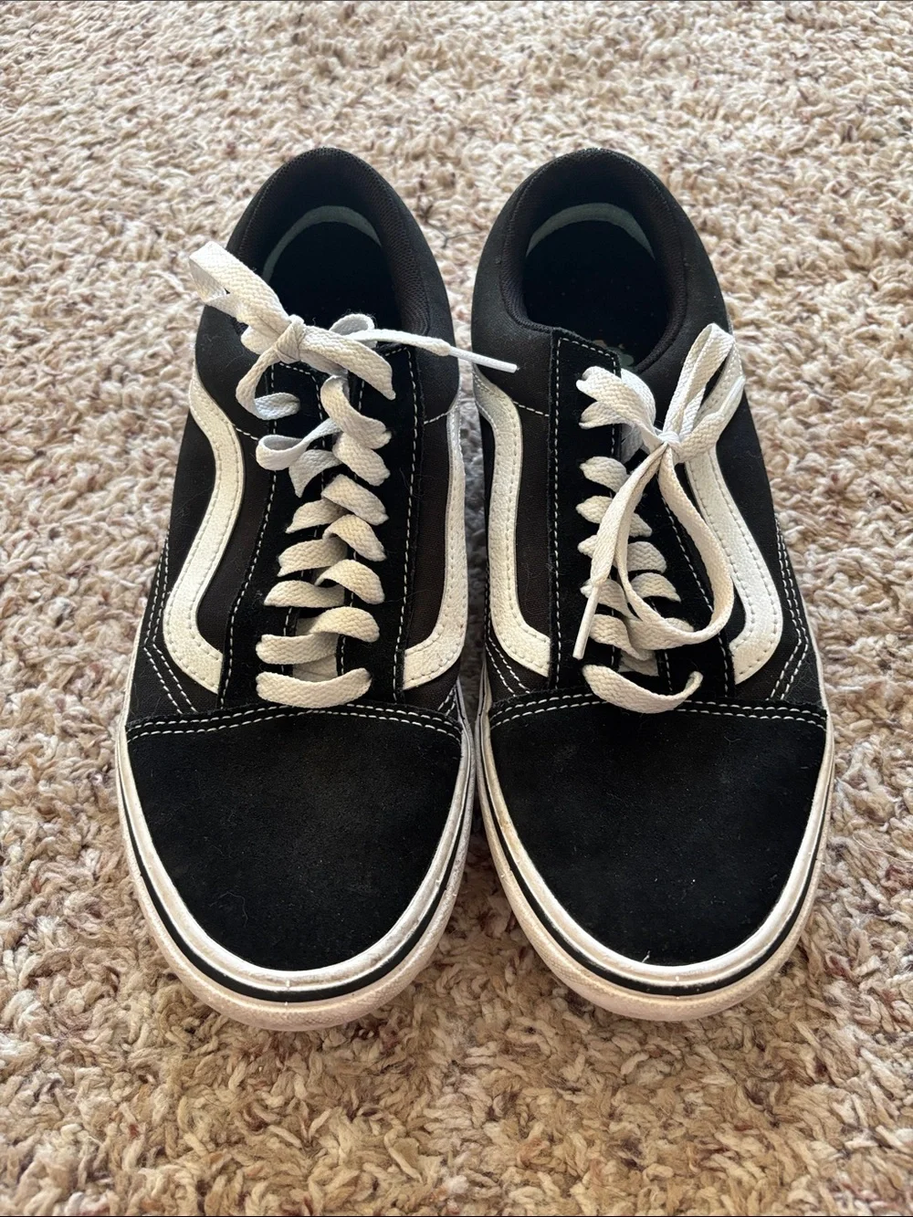 Vans Old Skool Black and White Low Top Sneakers